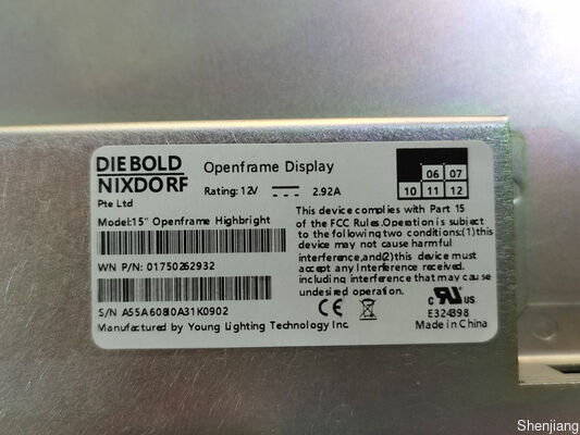 Wincor 1750242978 Pantalla LCD de 15 pulgadas de alto brillo y alta luminosidad 285 HB LCD BOX repuestos para cajeros automáticos