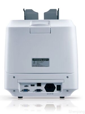 Contador mezclado del dinero de 76 monedas de la mezcla con el bolsillo doble